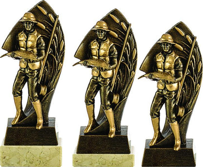 TROFEO FIGURA PESCADOR DORADO