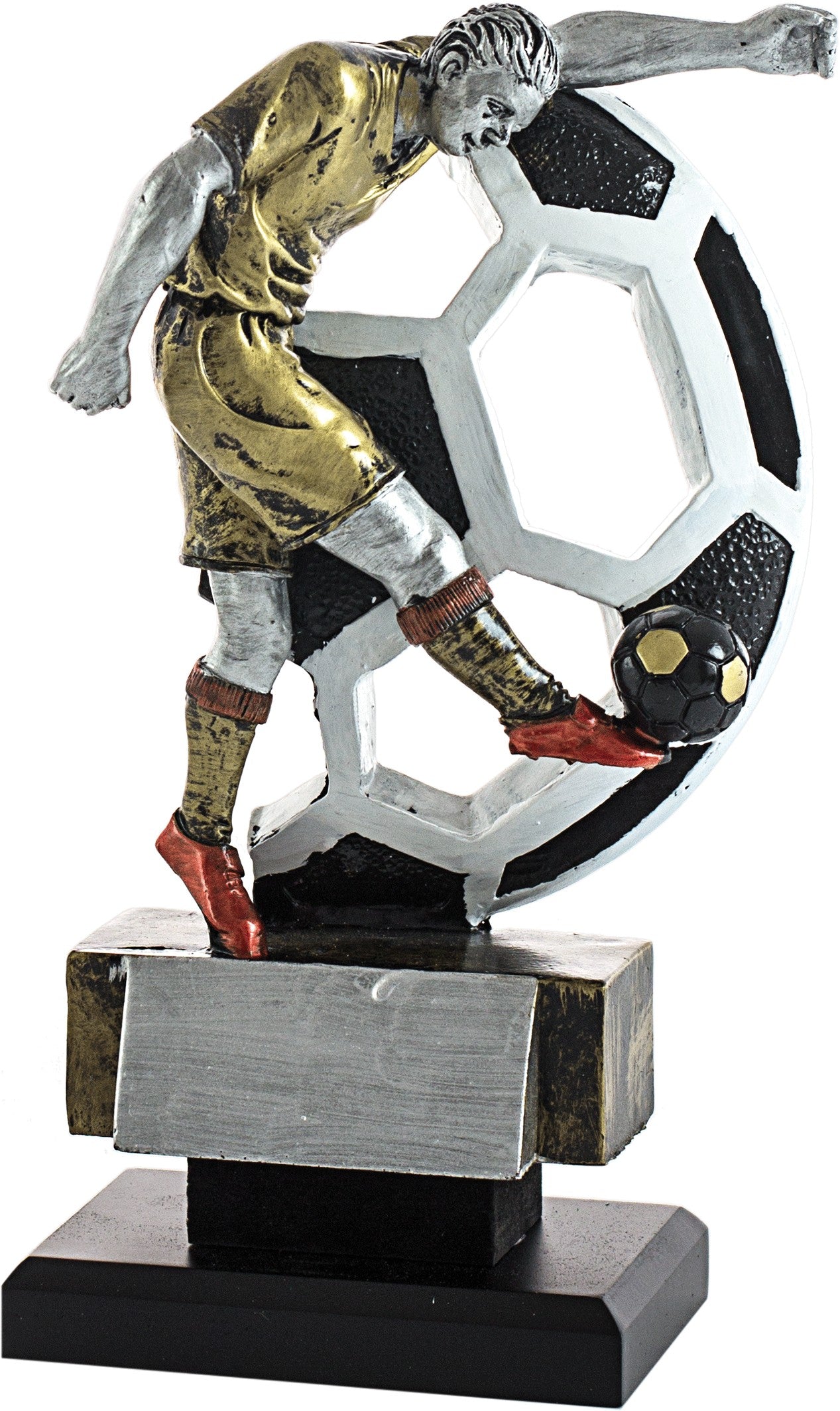 Trofeo fútbol pelota y jugador