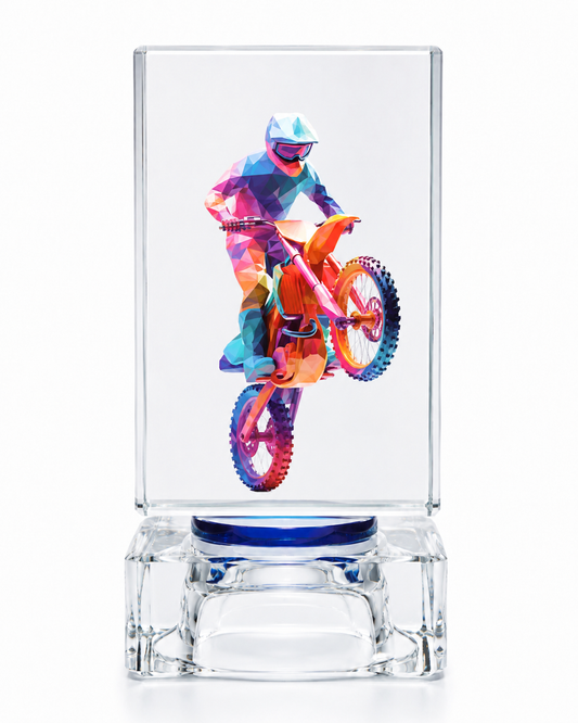 TROFEO DE CRISTAL MOTOCROSS