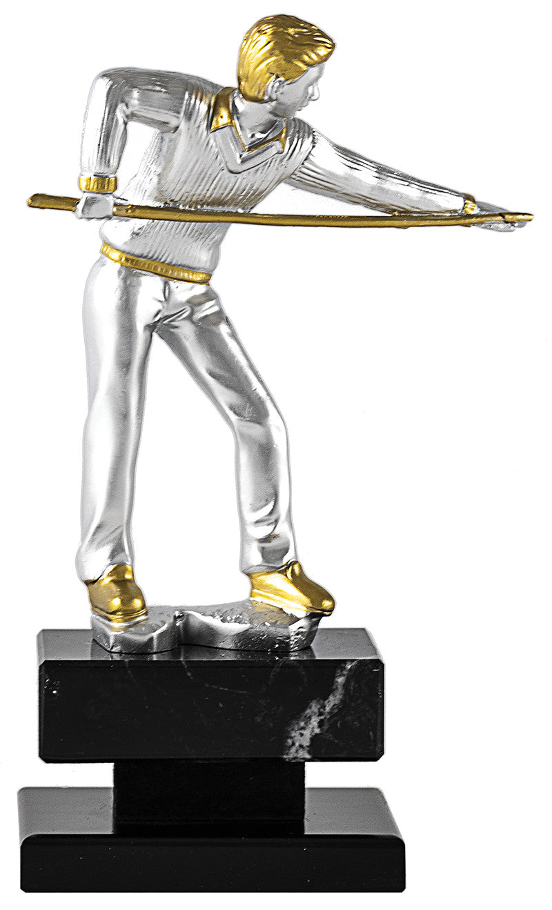 Trofeo billar jugador de resina
