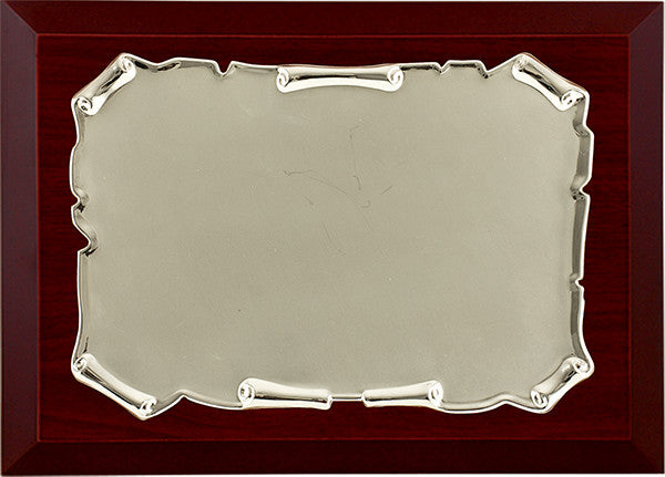 PLACA PLATEADA GRABACIÓN A COLOR  CON ESTUCHE