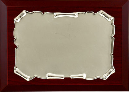 PLACA PLATEADA GRABACIÓN A COLOR  CON ESTUCHE