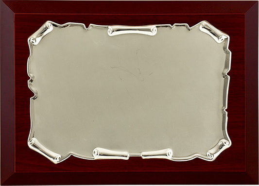 PLACA PLATEADA GRABACIÓN A COLOR  CON ESTUCHE