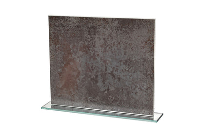 PLACA DE CRISTAL CON FONDO GRIS