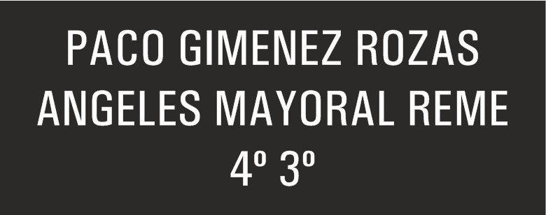 Placa Buzon negra/blanca