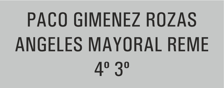 Placa buzon Plateada y Negro