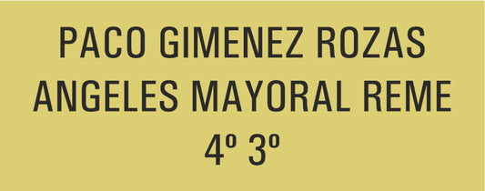 Placa buzon Oro y Negro