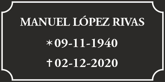 Placa Buzon negra/blanca 12*8cm