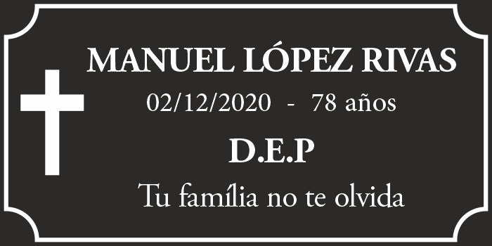 Placa Buzon negra/blanca 8*4cm