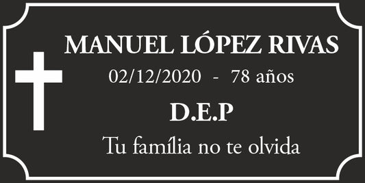 Placa Buzon negra/blanca 8*4cm