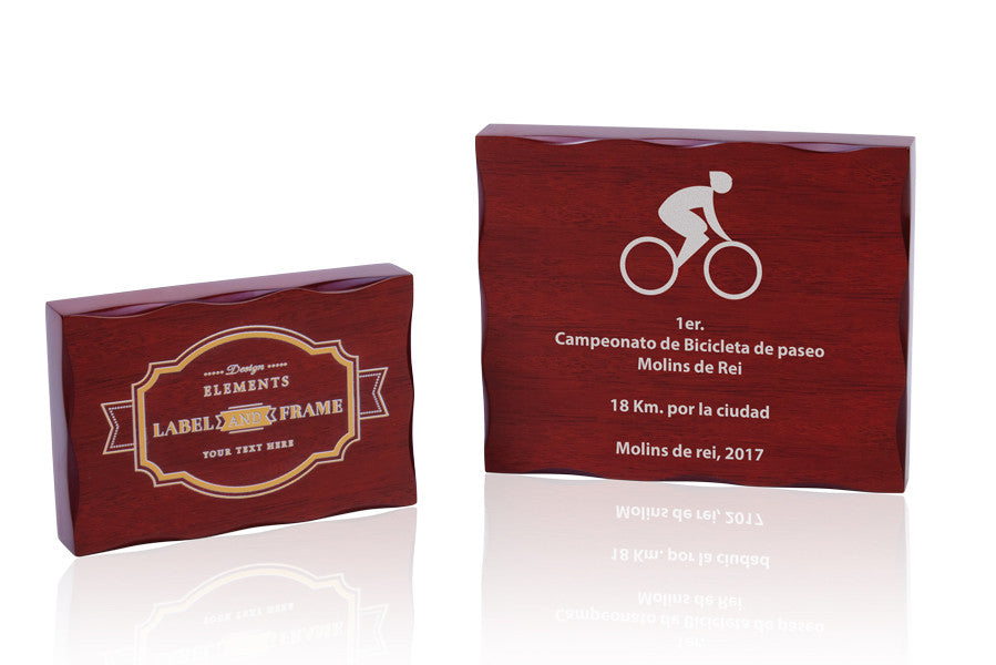 TROFEO BLOQUE MADERA GRABADO UV