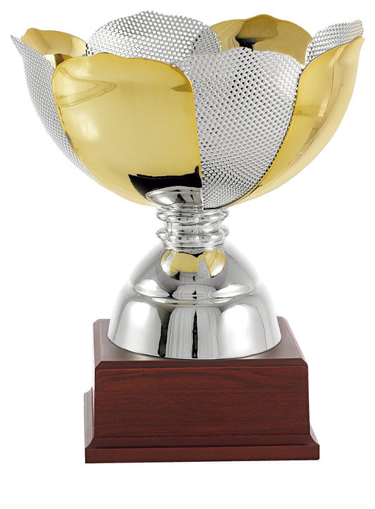 COPA ENSALADERA DORADA Y PLATEADA