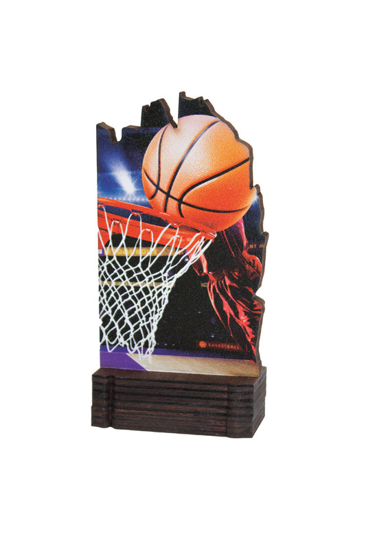 TROFEO BALONCESTO DE MADERA