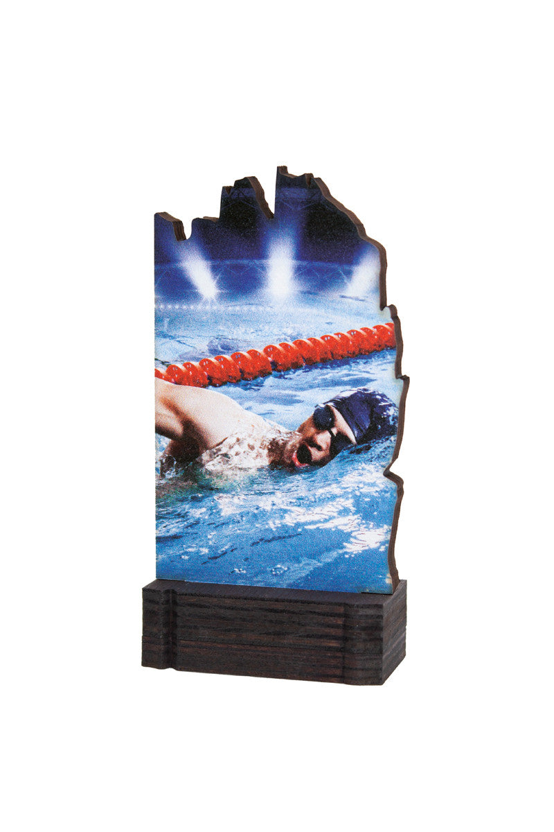 TROFEO MADERA DE NATACIÓN