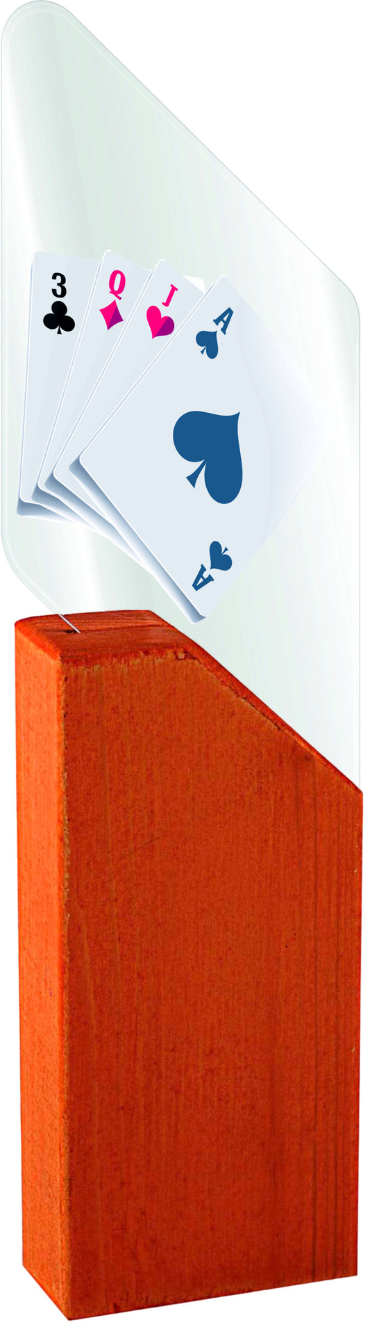 TROFEO POKER DE METACRILATO Y MADERA