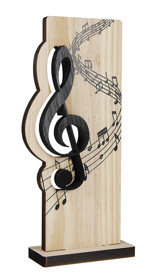 TROFEO CLAVE DE SOL DE MADERA