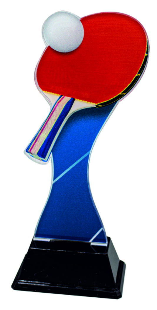 Trofeo tenis mesa metacrilato a color