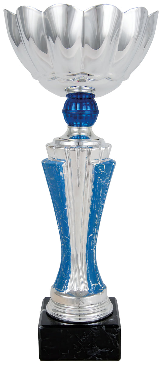COPA PLATEADA Y AZUL DESGASTADO