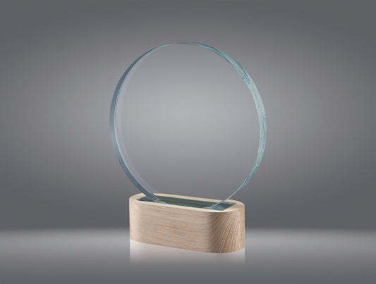 TROFEO CRISTAL REDONDO CON LUZ