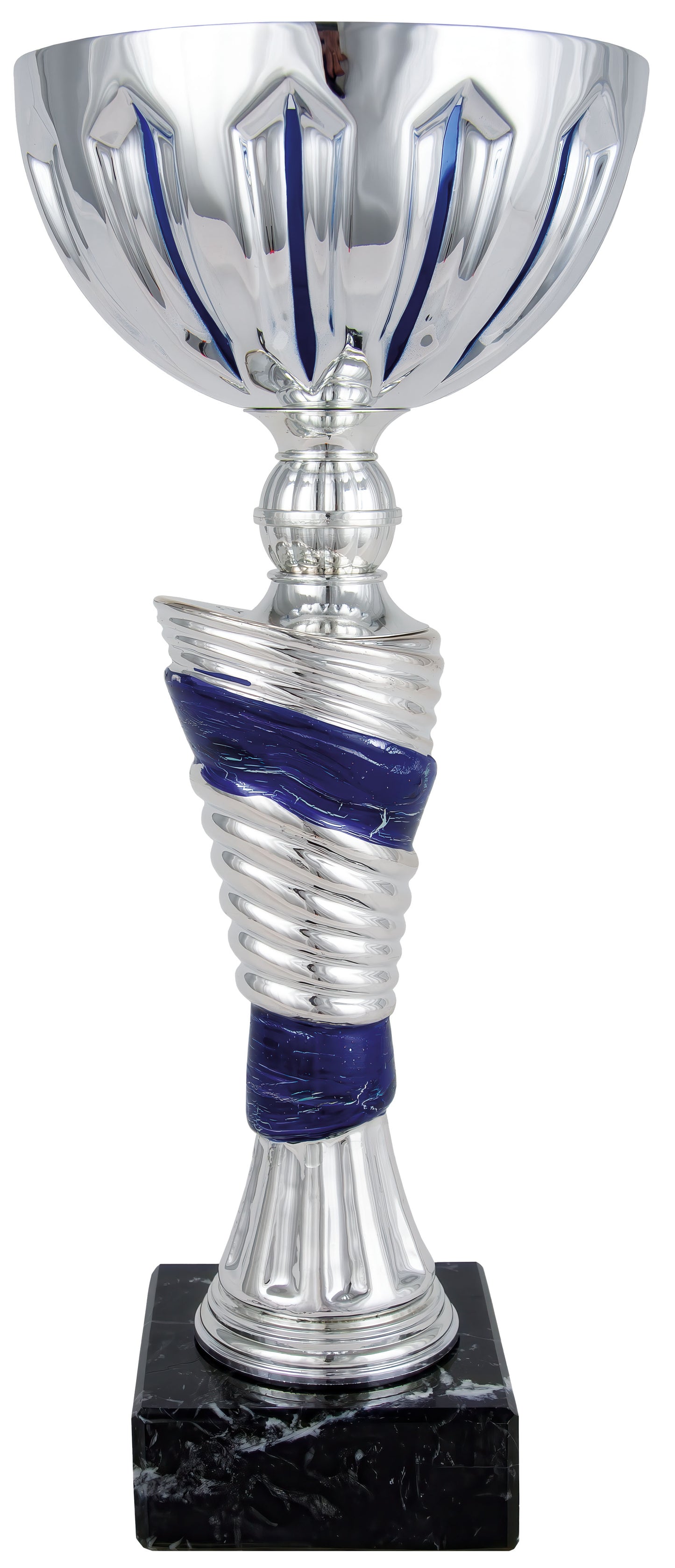 COPA PLATEADA Y DETALLES AZUL