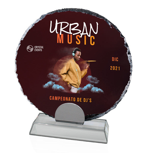 PLACA DE PIZARRA CIRCULAR LACADA A COLOR