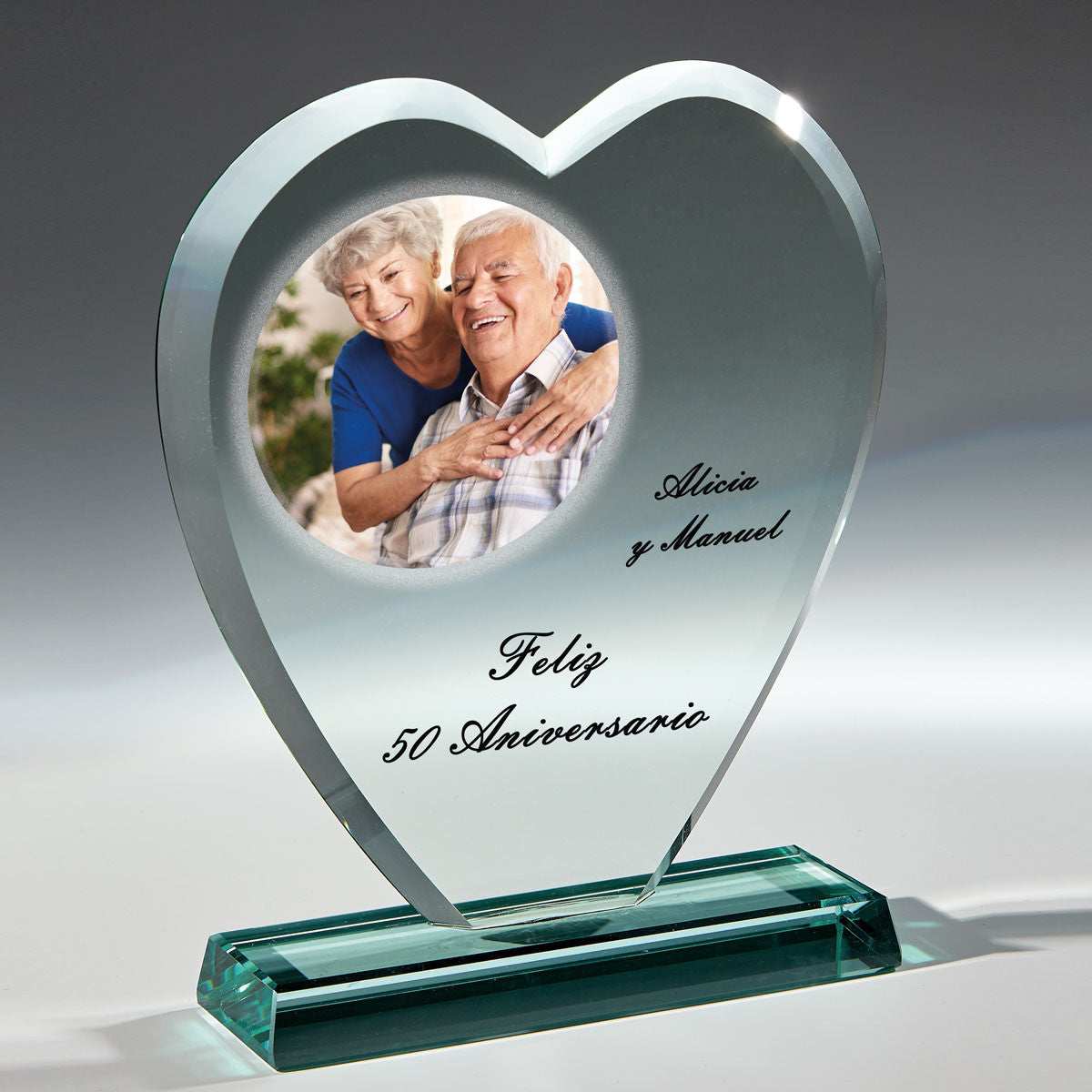 TROFEO DE CRISTAL CORAZÓN