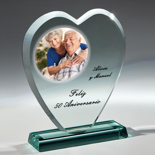 TROFEO DE CRISTAL CORAZÓN