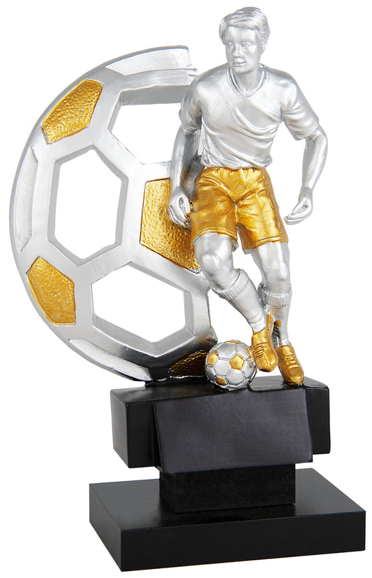 TROFEO FÚTBOL PELOTA Y JUGADOR