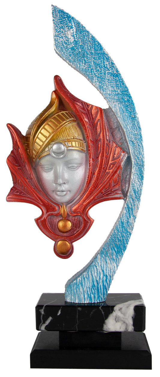 TROFEO FIGURA MÁSCARA CURVA