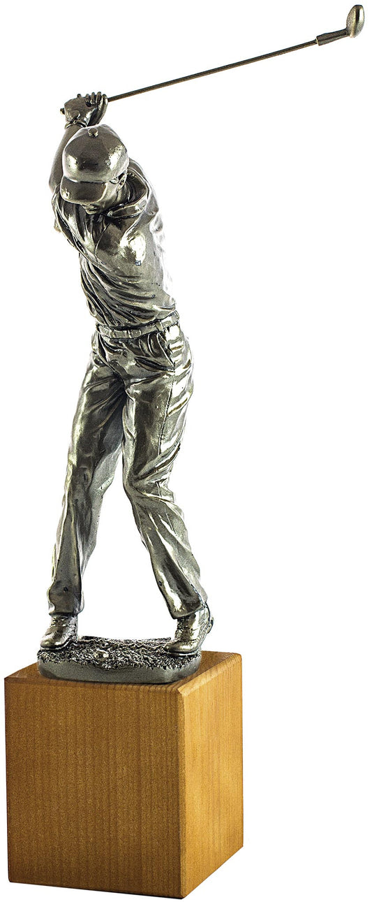 ST1512 TROFEO FIGURA GOLF CON PEANA MADERA
