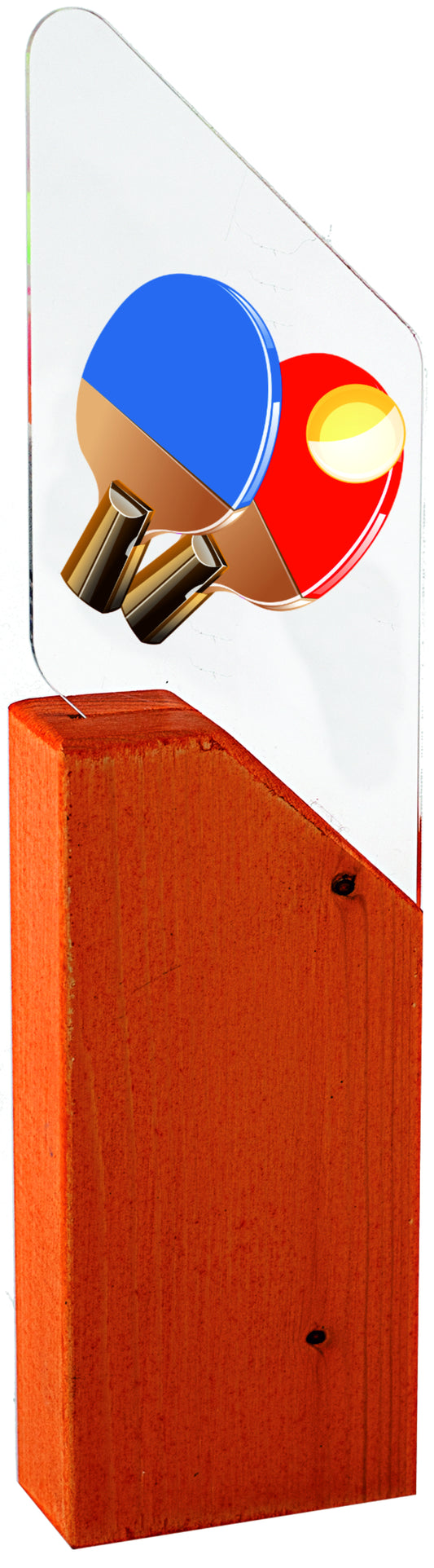 ST1389 TROFEO PING PONG DE METACRILATO Y MADERA