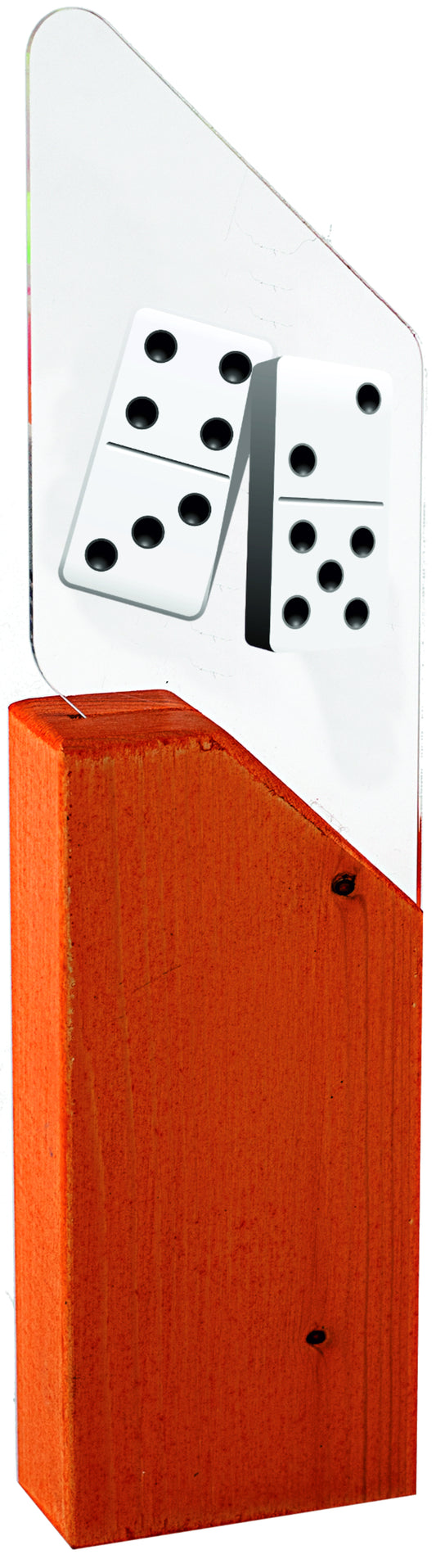ST1389 TROFEO DOMINÓ DE METACRILATO Y MADERA