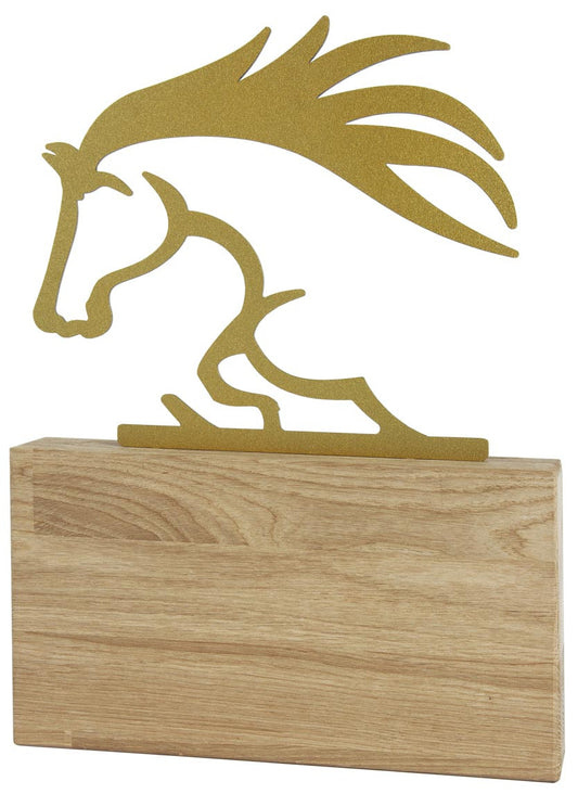 ST1634 TROFEO CABEZA DE CABALLO DE METAL