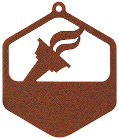 MEDALLA DE METAL HEXAGONAL