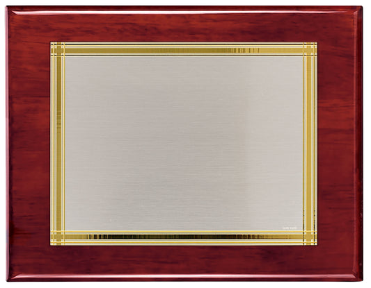 PLACA DETALLES DORADOS CON MADERA DE PIANO