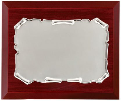 PLACA PERGAMINO PLATEADA- INCLUYE ESTUCHE