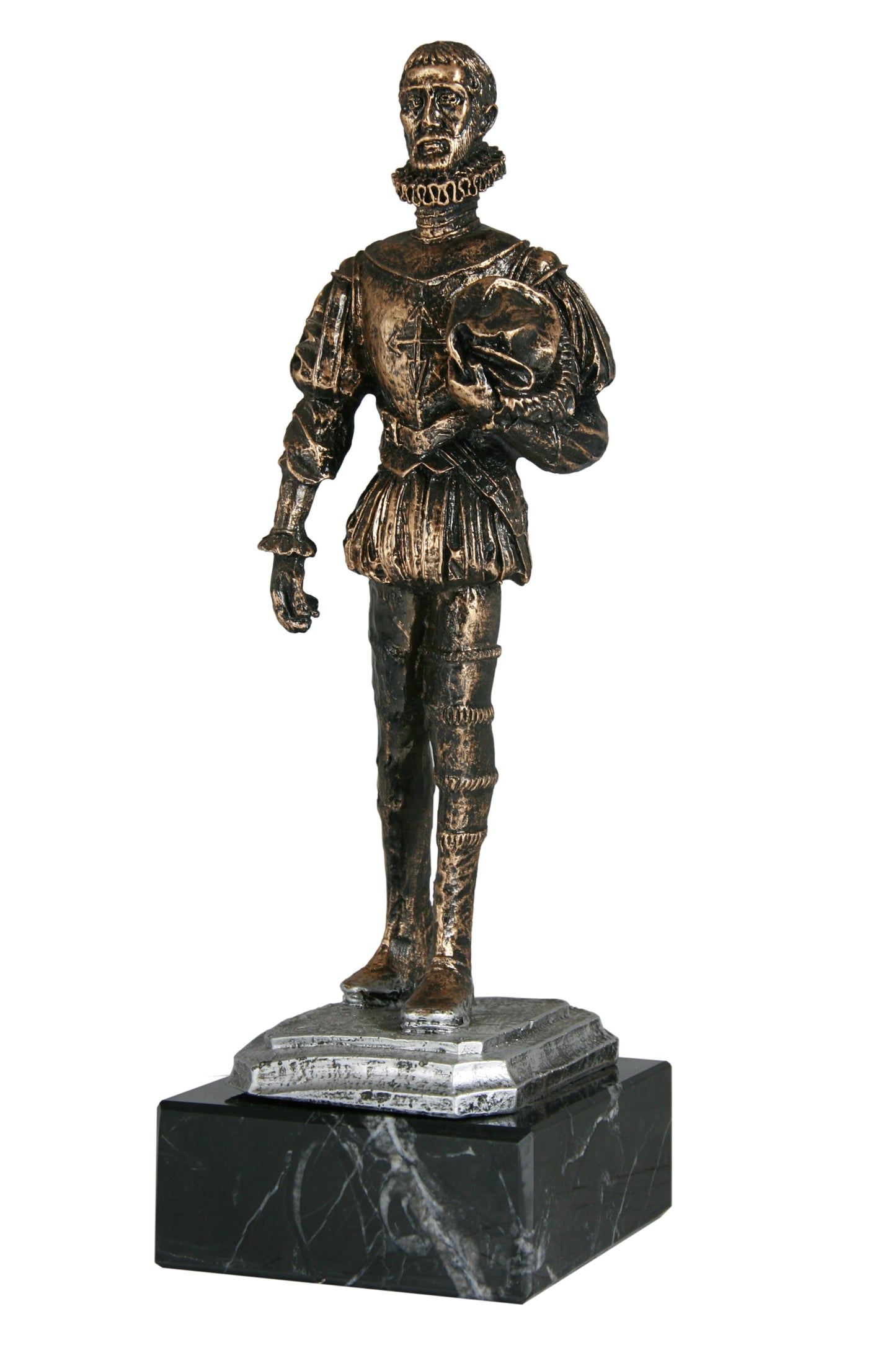 FIGURA MIGUEL DE CERVANTES VESTIDO ORDEN DE SAN FRANCISCO