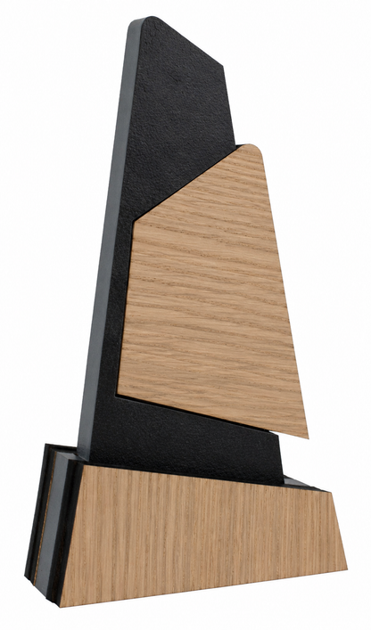 TROFEO MADERA Y PIZARRA DISEÑO