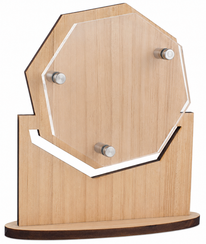 TROFEO MADERA Y CRISTAL