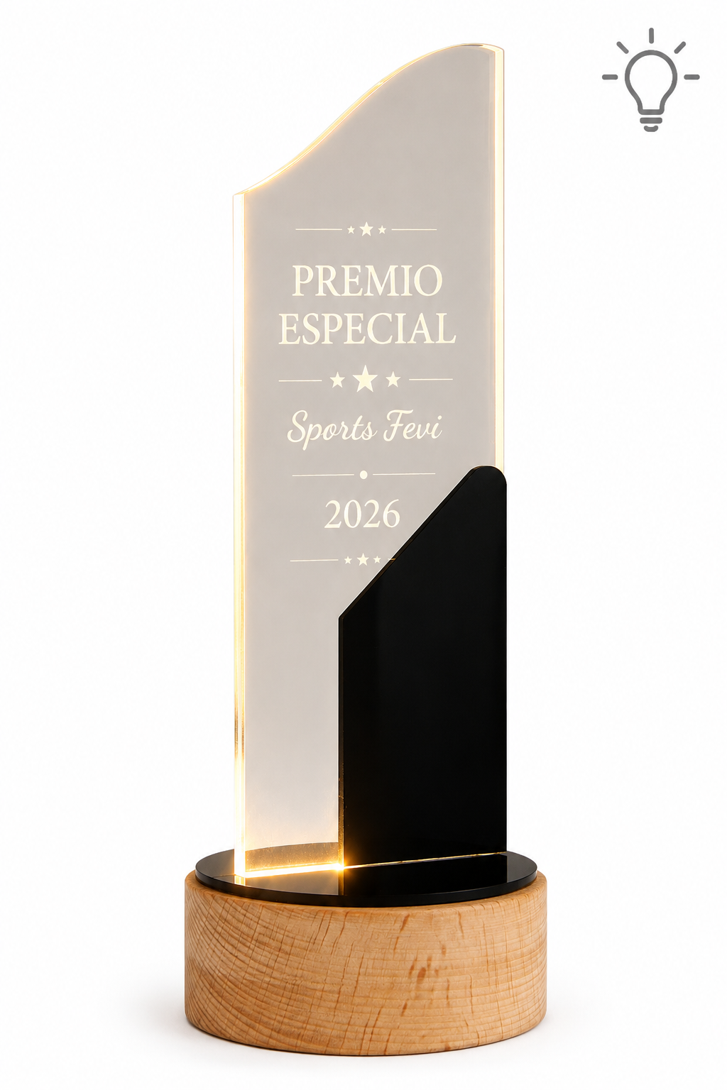 TROFEO DE METACRILATO CON LUZ