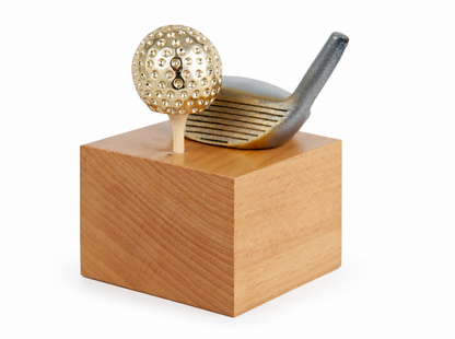 TROFEO GOLF CON PENA DE MADERA