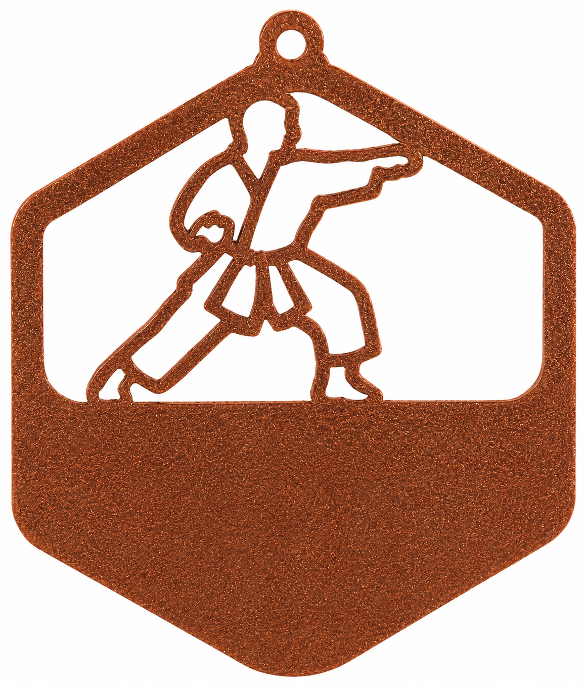MEDALLA DE METAL HEXAGONAL