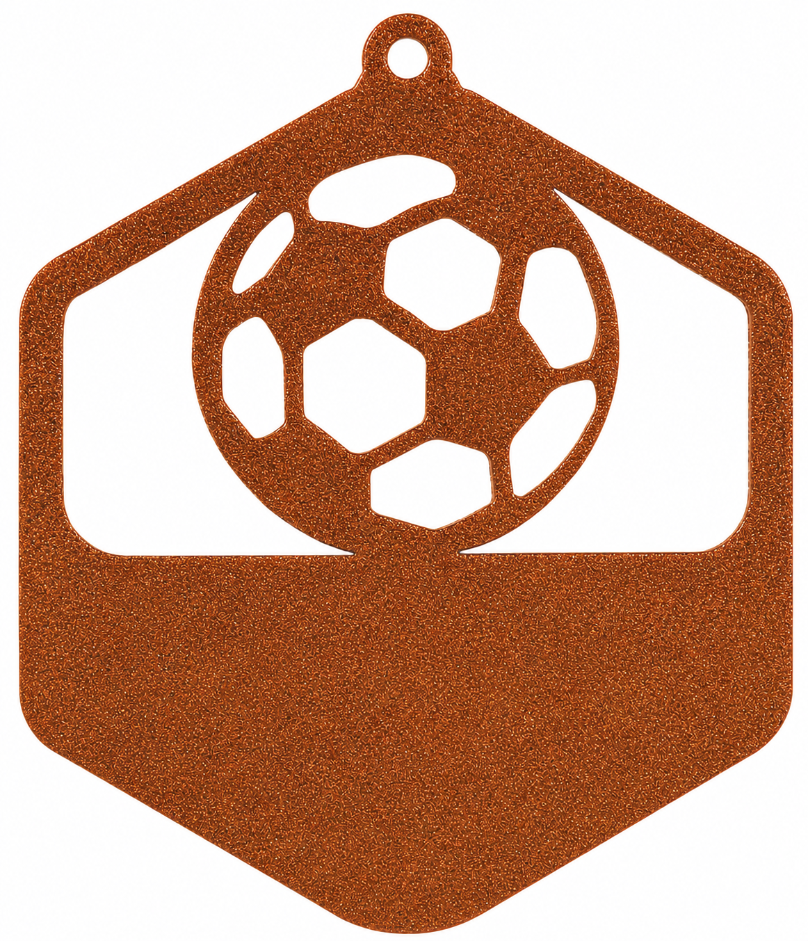 MEDALLA DE METAL HEXAGONAL