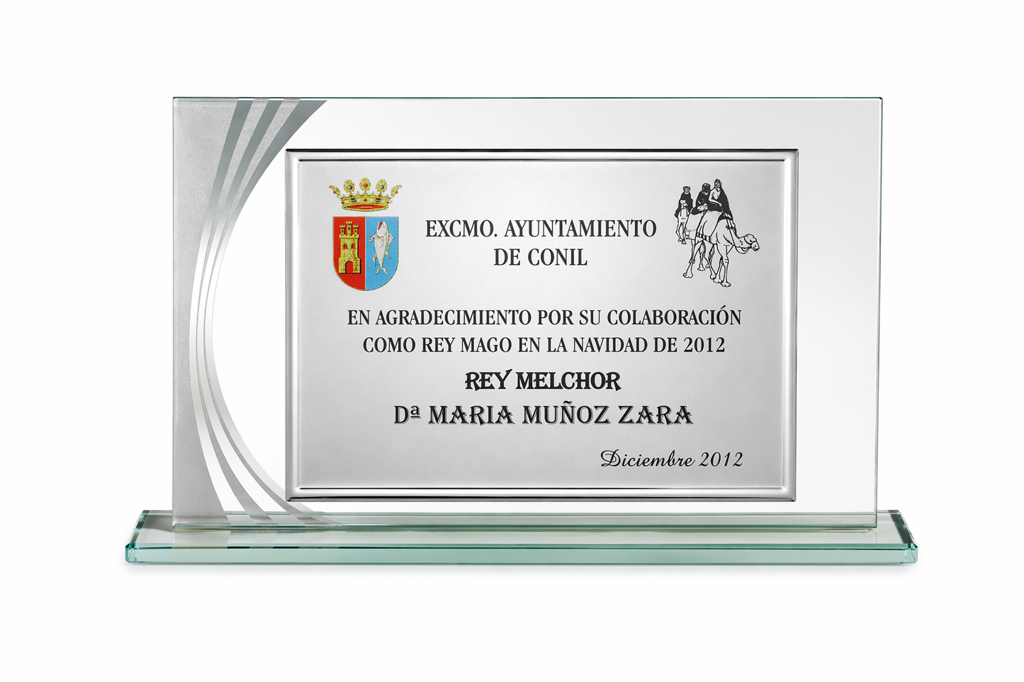 PLACA DE CRISTAL POSICIONES