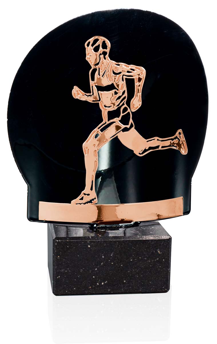 TROFEO METAL DE ATLETISMO DORADO