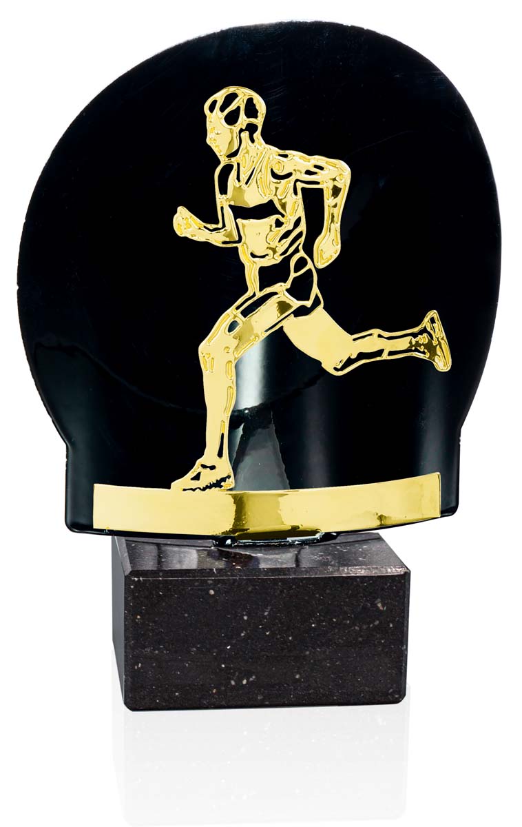 TROFEO METAL DE ATLETISMO DORADO