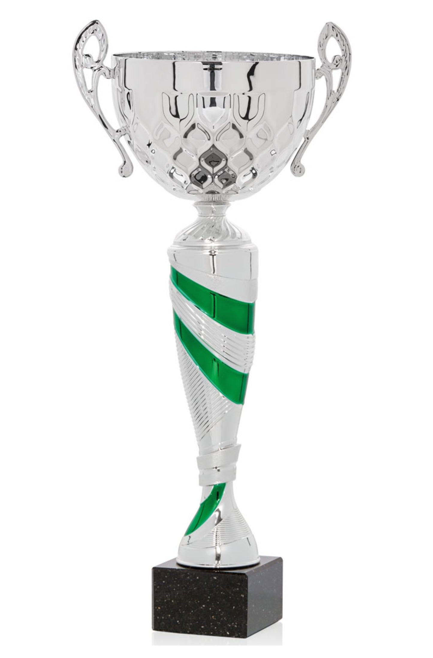 COPA PLATEADA Y VERDE CON ASAS