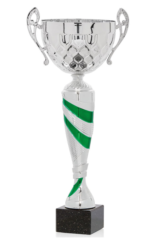 COPA PLATEADA Y VERDE CON ASAS