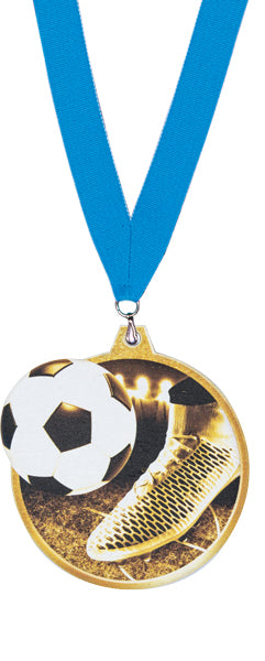 MEDALLA DE MADERA FÚTBOL