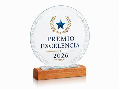 TROFEO CRISTAL REDONDO